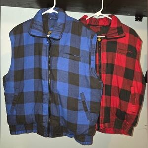 Mens Branded Lion Plaid Vest BUNDLE-XL